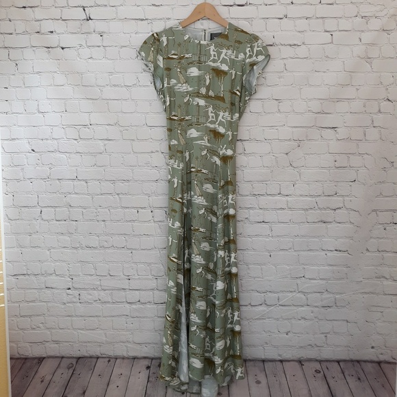 Reformation Dresses & Skirts - Reformation Gavin Dress Goddess Green 4
